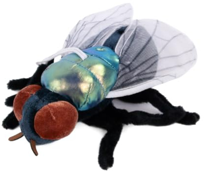 Teddys Rothenburg Kuscheltier Fliege 17 cm liegend schwarz/lila Plüschfliege Stofftier Plüschtier