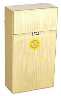 ZIGARETTENBOX - Schwarz Rot Blau Gold Silber XL XXL Big Box 100mm Schachtel Zigarette Zigaretten XXL Long Size Super King Damen 100er Slim Metall Leder 100 mm Lang Zigarettenetui