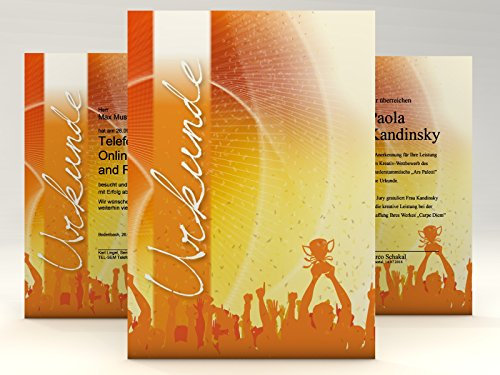 Urkundenpapier Winner 50 Blatt | modern | für Urkunden Zertifikate | DIN A4 190g/qm | hochwertig | Briefpapier | Kartonpapier | certificate paper | Blanko Urkunde | Anerkennung Papier