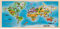 goki 57460 Einlegepuzzle Welt aus Holz, Holzpuzzle mit Tieren und Menschen der Erde, Lernspielzeug und Kinderpuzzle, fördert Fantasie und Motorik, 46cm x 30cm, 192er Set, ab 4 Jahre