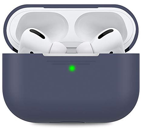 AHASTYLE Silikon Hülle für Airpods Pro Schutzhülle und Haut Case für AirPods Pro 1st/2nd Generation [Front-LED Sichtbar] [Kabelloses Laden] Kompatibel mit Airpods Pro 2019