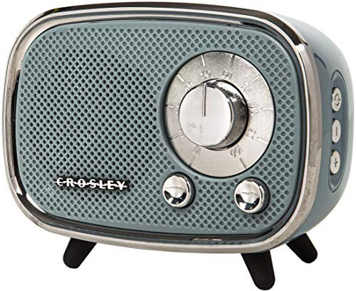 Crosley Rondo Retro Bluetooth Speaker - Portable Bluetooth Speaker wireless, Rechargeable Battery, 3W Home, Outdoor Speaker, 27H Music Playtime, Microphone, Hands Free Calling, USB and Micro SD ports