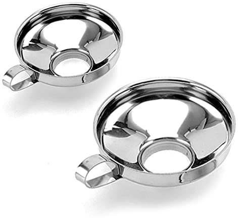 Zasiene Entonnoir INOX 2 Pièces Entonnoir à Confiture Entonoir Alimentaire Entonnoir Cuisine Entonnoir Cuisine pour Le Transfert Poudre Liquides Haricots et Confitures,2 Tailles