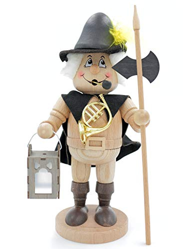 Kuhnert - Original Erzgebirgische Holzkunst Räuchermann Räucherfigur 25cm - Nachtwächter