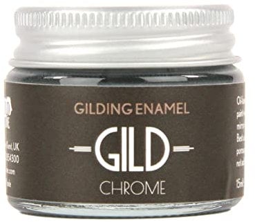 Guild Lane - GILD Chrome Enamel Paint - Liquid Chrome - Metal, Plastic, Glass & More - Mirror-Like - Oil-Based Metallic Paint - 15ml Jar