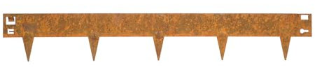 Wovar Rasenkante Cortenstahl 16 x 106 cm Flexibel - Pro Stück- Beeteinfassung Cortenstahl - Beetumrandung - Beetbegrenzung - Rasenkante Metall