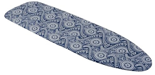 Westex Floral Paisley Heavy Duty Ironing Board Cover and Pad, Thick 3-Layer Stain Resistant Padding, Elasticized Skirt, Click-to-Close Fastener, 15 x 54 Inch (Board NOT Included, Cover ONLY)