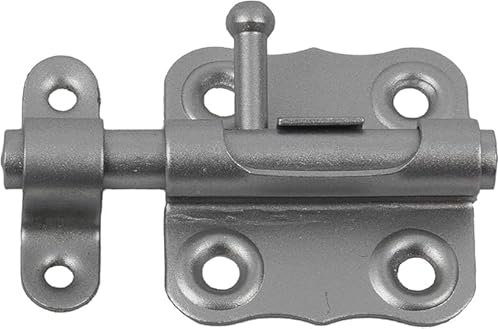 GeZu Impex Verrou de box Galvanisé 40 x 40 mm targette de porte blindée fermeture pêne coulissant loquet