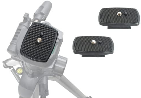 BGNing Quick Release Plate QR Plate Compatible with Amazon Basics 60 Tripod Velbon CX-444 CX-888 CX-460 CX-460mini CX-470 CX-570 CX-690 DF-50, Sony VCT-D580RM VCT-D680RM VCT-R640 (2 Pack)