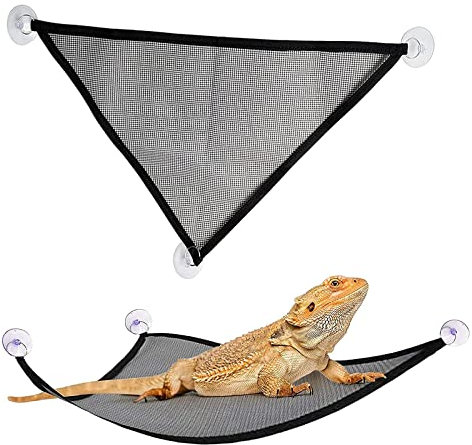 TUKEVA 2 Stück Eidechse Geckos Reptilien bartagamen Zubehör Netz hängend Bett Spielzeug Mesh Reptile Hängematten Mesh Lizard Hängematte, für Reptilien wie Eidechsen, Schlangen, Geckos