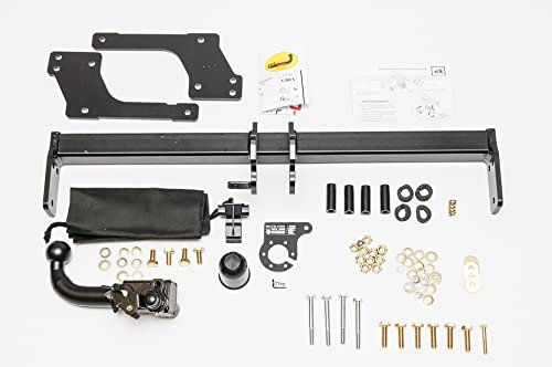 AUTO-HAK Gancio di traino completo estraibile orizzontale compatibile con Dacia Duster II 11.2013-2017 + universale kit elettrico 13 poli