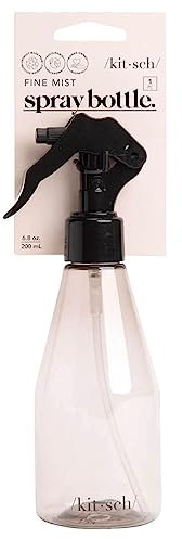 Kitsch Mister Spray Bottle for Hair, Plant & Skin Care, Refillable Hair Spray Bottles Mist for Home Cleaning, Water Spray for Hair Dressing, Fine Mist Bottles with Adjustable Nozzle, 1pc (6.8 oz)