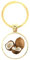 Porte-clés Verre - Noix de coco, golden/e