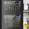 BASVII Calendrier Magnetique Frigo Transparent, 2 Pack Planning Mensuel Familial Acrylique, 40x30cm Planificateur de Repas Hebdomadaire avec 4 Marqueurs 1 Gomme 1 Porte-Stylo (Version Française)