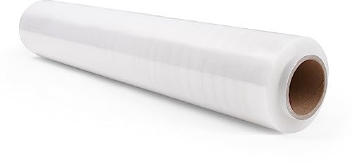 Inoverse 1 Rolle Stretchfolie Transparent Wickelfolie 50cm/1.5kg, Folie Für Möbel & Umzug, Palettenfolie, Handstretchfolie, Verpackungsfolie auf Rolle, Strechfolienrolle, Verpackungsmaterial