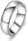 FUNEIA Silber Band Ring Damen Herren 1-8mm Breit Edelstahl Ringe für Männer Frauen Simpel Polierte Trauring Ehering Verlobungsring Daumenring Finger Ring Größen 52, 54, 57, 60, 62, 65, 67