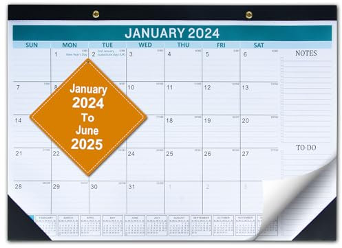 Tischkalender 2024-2025 - Jan 2024 - Juni 2025