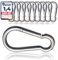 PinPro Feuerwehr-Karabiner nach DIN 5299C mit Traglast bis 650kg | Mehrere Größen wählbar | Mengen- und Vorteilspack | Aus verzinktem Stahl (10St. 50x5mm, WLL: 100kg)