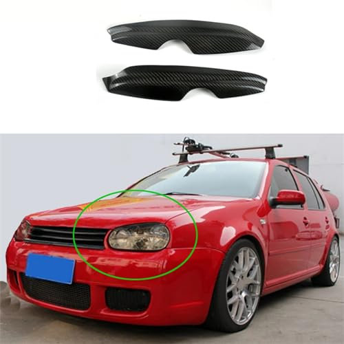 TAKENE Scheinwerfer Augenbraue für VW Golf 4 MK4 IV 1999 2000 2001-2004, Augenbrauen-Abdeckungs Scheinwerferblenden Schutz und Dekoration Ersatz
