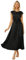 GRACE KARIN Women's Summer Elegant Party Dress Cowl Neck Cap Sleeves Belted Dresses for Going Out Black M