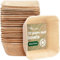 HAAGO Palmblattschalen (450ml, quadratisch) Kompostierbar & Einweg - Umweltfreundliches Picknick- & Outdoor-Geschirr - Gefrierschrank- & Mikrowellenfest (Quadratisch 17 x 5 cm / 450 ml, 60)