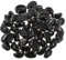 QUARKZMAN Perle di Vetro Fuoco, Marmi Vetro Ghiaia Ciottoli Riempitivi Vasi Rotondi per Decorazione Acquario, 17mm-30mm(2/3-1-1/4), 500g/1,1 Lbs Nero