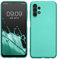 kwmobile Case kompatibel mit Samsung Galaxy A13 4G Hülle - Schutzhülle aus Silikon metallisch schimmernd - Handyhülle Metallic Türkis