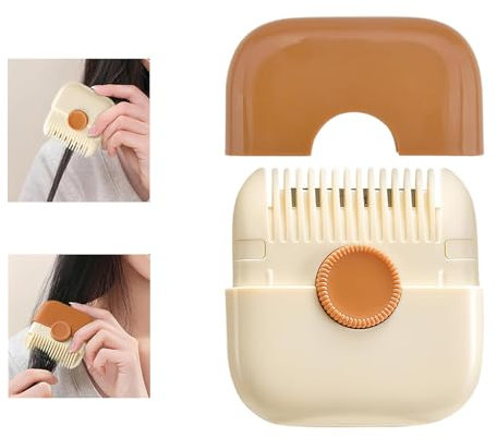 2-in-1 Hair Trimmer Comb,Tail Comb,Split End Removal & Hair Styling Tool, Mini Portable Hair Breakage Tool, Dual-Sided Design with Cover, for Thinning Hair Cutting and Styling Scissors Hairdressing