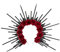 SLXLYH Haarreifen mit Stacheln für Damen, Braut, Blumenkronen für Halloween, Partyzubehör, Blumengirlanden, Krone, Haar-Tiaras, Blumen-Stirnband (schwarz)