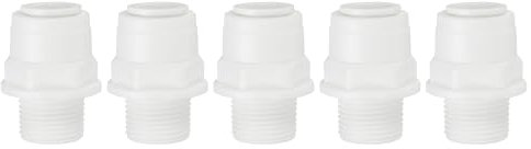 PATIKIL Water Purifier Straight Connector 3/8 NPT Female x 3/8 OD Tube, 5 Pcs Quick Push to Connect Tube Fittings for RO/DI Reverse Osmosis Water Filter Purifier Plumbing System, White
