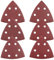 wadafen Papier Poncage pour Ponceuse Triangulaire, 72 Feuilles Abrasives Papier de Verre Delta 90x90x90 mm 6 Trous Papier a Poncer Triangles Abrasifs, Grain 40/60/80/120/180/240