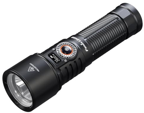 Fenix LD45R fokussierbare LED-Taschenlampe mit 2800 Lumen | 480 Metern Reichweite | OLED-Display | Strobe- und SOS-Modus | wiederaufladbar über USB-C | ideal für Outdoor-Aktivitäten