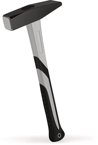 C&T Schlosserhammer 500 g, Glasfasergriff, DIN 1041, schwarz/grau