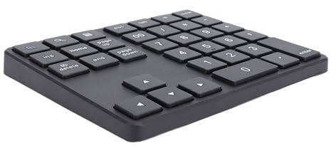 BAFOVY Tastiera Numerica a 35 Tasti, Tastierino Numerico Wireless con modalità di Connessione Multiple 2.4G BT5.0 BT3.0, Ampia compatibilità per Laptop, Desktop, Smartphone e Tabl (BLACK)