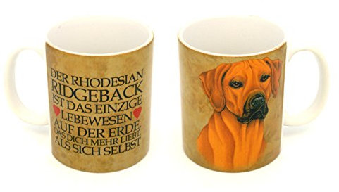Sachen aus Blech RHODESIAN RIDGEBACK KAFFEEBECHER MIT MOTIV 0,3 L TASSE BECHER HUND DOG 55