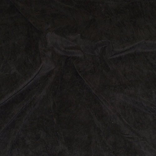 EU Fabrics Premium 100% Cotton Velvet Fabric | Soft Plain Upholstery Material | Ideal for Costumes, Dressmaking, Home Decor, Curtains & Crafts | Sold by The Meter (Black - 1 Meter)