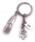H-Customs BFF Meilleur ami Plume Puzzle Porte-clés Pendentif en métal argenté