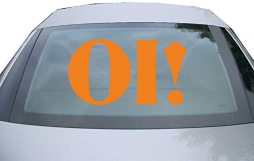 Indigos UG Auto Aufkleber Oi! orange - 600x333 mm - konturgeschnittener Autoaufkleber ohne Hintergrund - selbstklebender Sticker für Auto, Fenster, Bus oder LKW - UV-beständig & wetterfest - Tuning