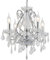 Saint Mossi Moderne K9 Kristall-Kronleuchter Beleuchtung Deckenleuchter Lampe 4 Arme für Esszimmer, Schlafzimmer, Wohnzimmer, Chrom Lackierter Rahmen (H40x B35x L35 cm) E14 Sockel
