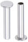 sourcing map Halbrohrnieten aus Aluminium, flach, 3 mm x 16 mm, silberfarben, 100 Stück