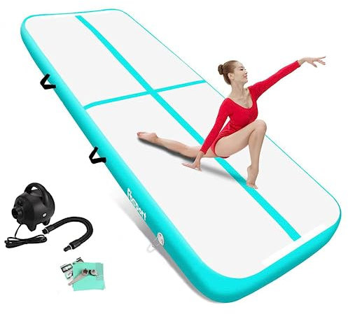 FBSPORT Airtrack Matte Länge 3 M Aufblasbar Gymnastik Tumbling Matte Air Track Mat Trainingsmatten Aufblasbare Tumbling Matte