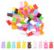 100 Pièces Pendentifs Ours en Résine Coloré Ours Bonbons Charmes Dessin Animé Ours Porte-clés Collier Charme Mignon Bracelet Accessoires pour Enfant DIY Artisanat