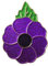 Buosha Badges et épingles en forme de coquelicot violet 2024 - Broche pour le jour du Souvenir - Motif : chien et cheval, Émail