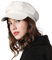 Genfien Schirmmütze Barett Mütze Damen Bakerboy Mütze Beret Cap PU Leder Winter Warm Soft Mode lässig Schirmmützen für Damen Outdoor