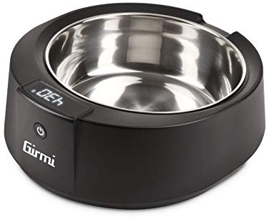 Girmi AD0100 Bol pesée Alimentaire pour Animaux, 750 milliliters, Acier Inoxydable, Noir