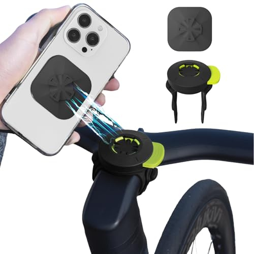 Bone Bike Tie Connect Kit 3 – Sticker – Handyhalterung Rennrad, Schnellverschluss & 360° Drehbar, Universal Vorbau-Halter für Smartphones 4,7-7,2, iPhone 17/16 Pro Max