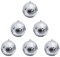 6 Pcs 2.4 Inch Silver Mirror Ball Baubles Christmas Tree Bauble Disco Ball for Home Party Christmas Wedding Decoration Lighting Effect