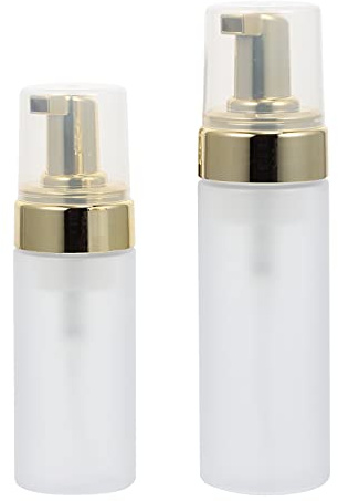 DOITOOL 2 Stück 100Ml Leere Frosted Pumpflasche Für Gesichtsreiniger Und Flüssigseife Kosmetikaufbewahrung Transparent Schaumspender Für Bad Und Reisen