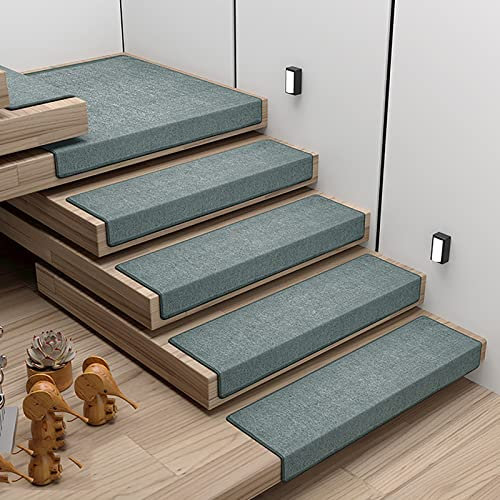 MFXI 15 Uds Alfombras de Peldaños de Escalera,Alfombrillas Antideslizantes para Escaleras,Alfombras para Peldaños con Puntos Autoadhesivos,para Niños Ancianos y Mascotas(26×75cm)