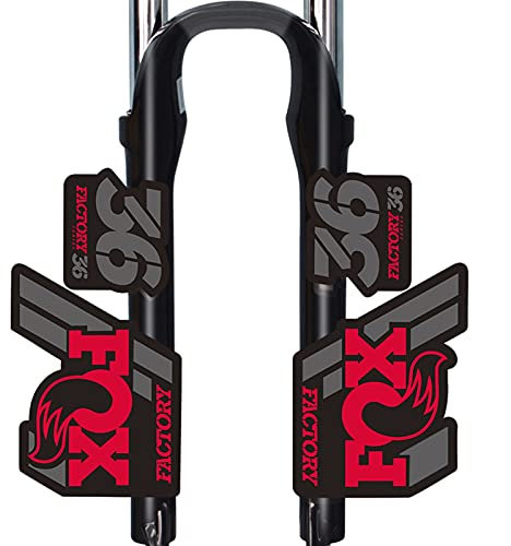 BINGYUAN Fahrradgabel Aufkleber F-o-x 36 Vordere Gabel Aufkleber Fahrrad Mountainbike Vordere Gabel Aufkleber Mit Demselben Fahrrad Vorderkabel Aufkleber (Color : Red Gray)